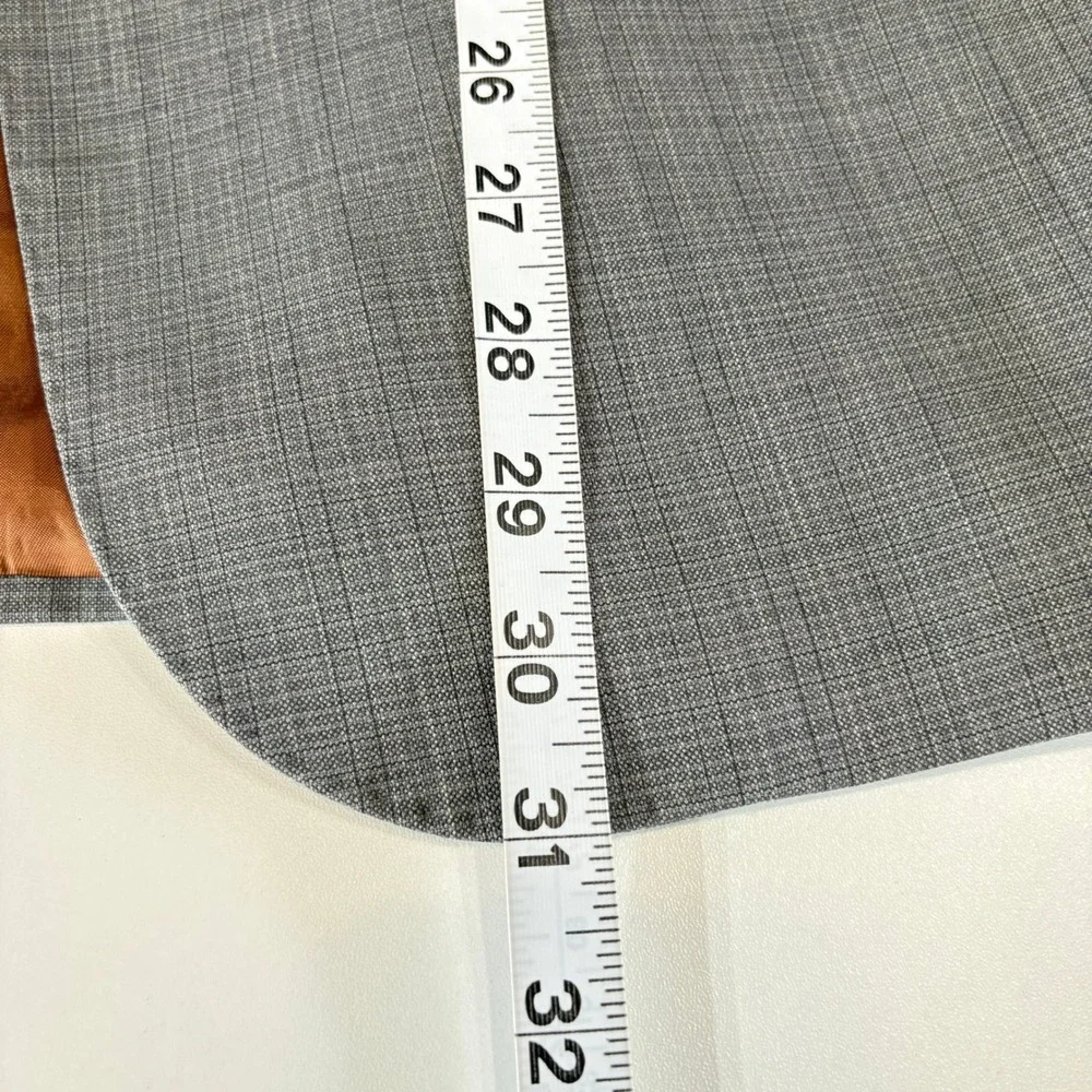 Jos‎ A Bank Joseph Slim Fit 41R Suit Jacket 100 Wool Light Grey Grid Minimalist